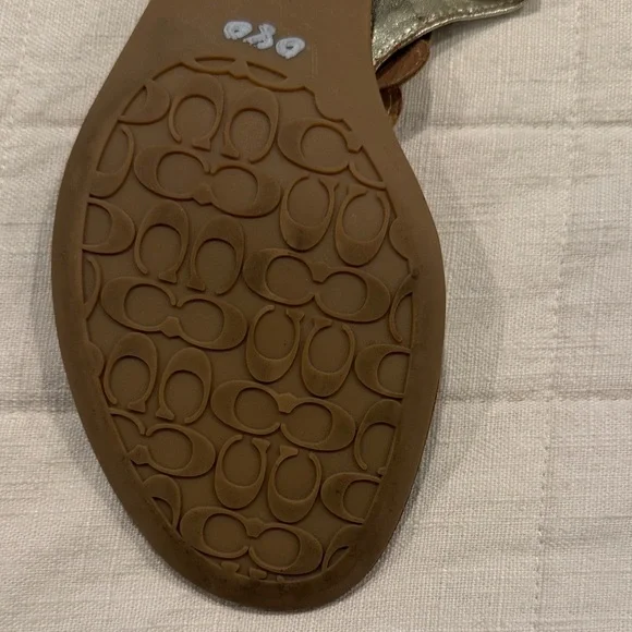 Coach Metallic Floral Sandals women’s size 8.5 - Picture 9 of 10